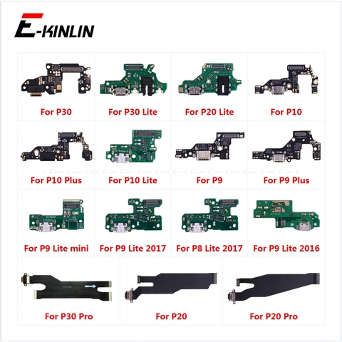 Charging Port Connector Board Parts Flex Cable With Microphone Mic For HuaWei P30 P20 Pro P10 P9 Plus Mini P8 Lite 2017 ► Photo 1/6