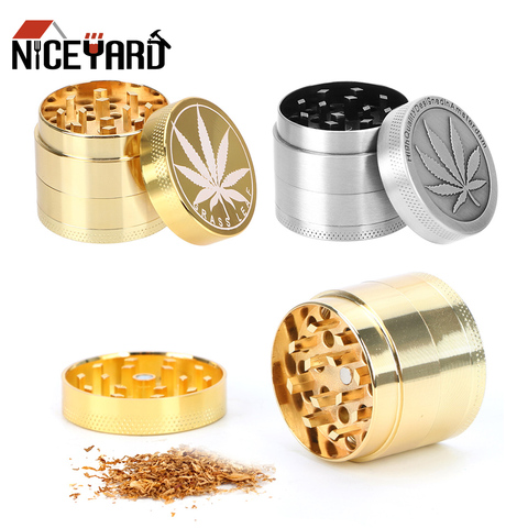 NICEYARD 4 Layer Zinc Alloy Spice Crusher Tobacco Grinder Beautiful Herb Herbal 40mm Smoking Pipe Accessories ► Photo 1/6