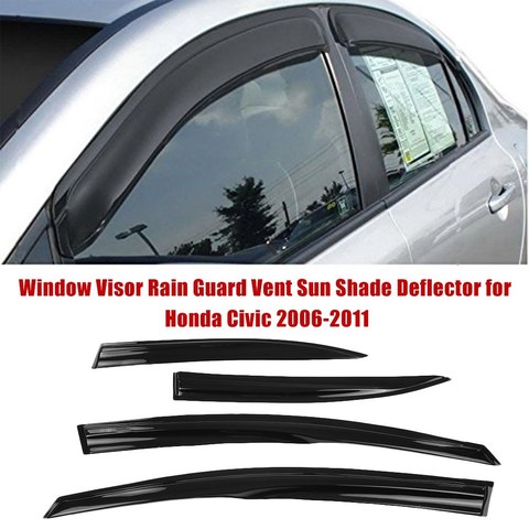 Window Visor Rain Guard Vent Sun Shade Deflector for Honda Civic 2006-2011 ► Photo 1/6