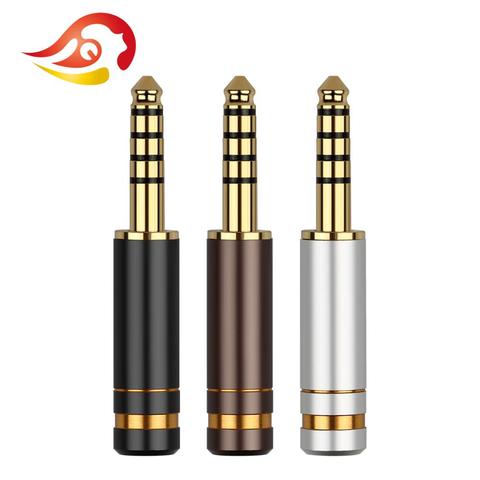 QYFANG 4.4mm 5 Pole 4-Layer Gold Plated Copper Stereo Earphone Balanced Plug Aluminum Alloy Audio Jack Adapter Wire Connector ► Photo 1/6