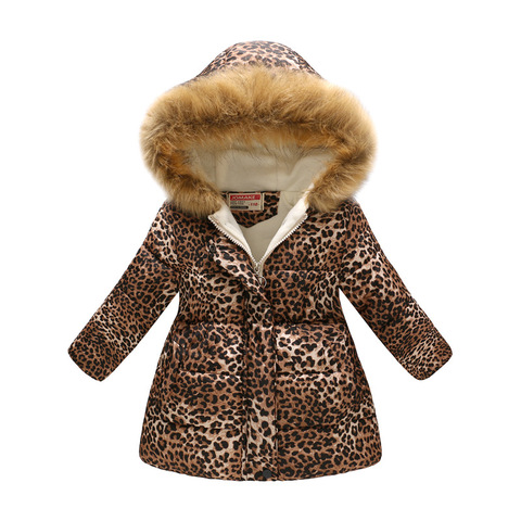 2022 new thickened multicolor winter girl jacket fashion printed hooded jacket children wear plus velvet warm girl jacket Christ ► Photo 1/6