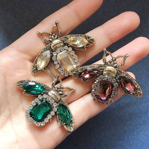 muylinda Vintage Crystal Bee Brooch Insect Collar Pin Bees Brooches For Women Clothes Scarf Clip Rhinestone Brooch Jewelry Gift ► Photo 1/6