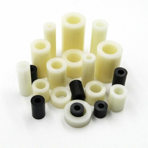 25pcs M3-M8 black or white ABS round gasket holder nylon threadless gasket round hollow gasket ► Photo 1/5