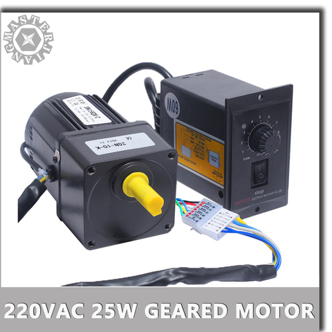 4RK25GN-C 415-4.2RPM 220V 25W AC Reversible Gear Variable Speed Motor 1:3-1:300 AC Gear Reducer Motor Geared Motor ► Photo 1/6