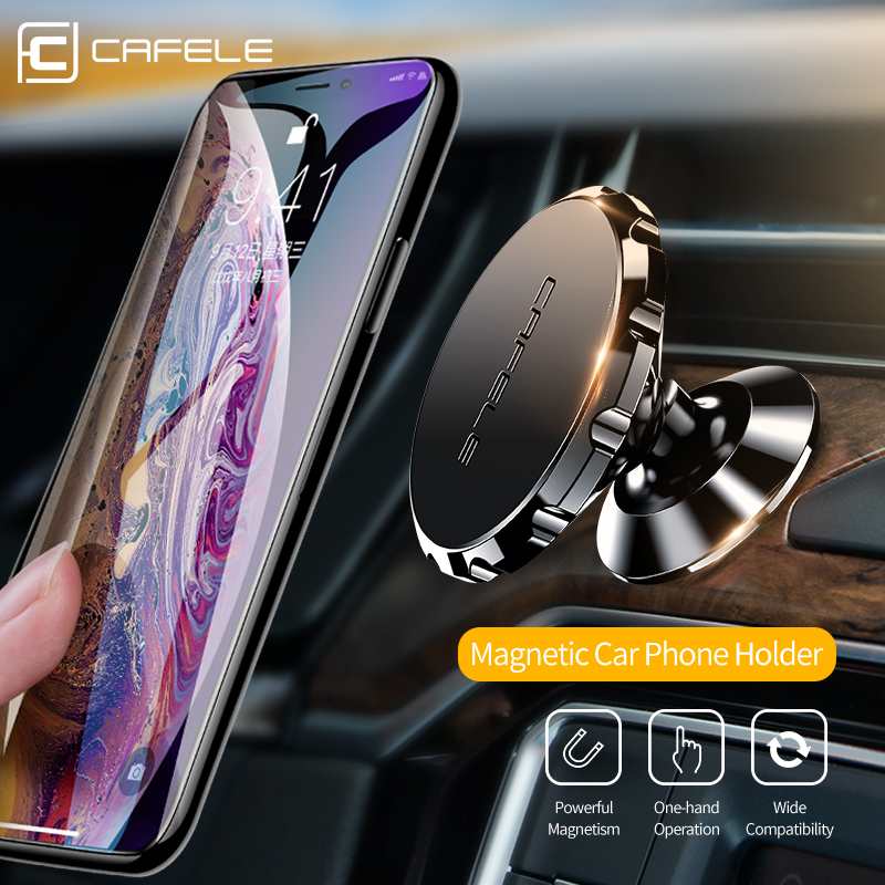 Cafele Magnetic Car Phone Holder 360 Degree Rotation Aluminum Alloy Magnet Car Mount Holder for iPhone Samsung Xiaomi ► Photo 1/6