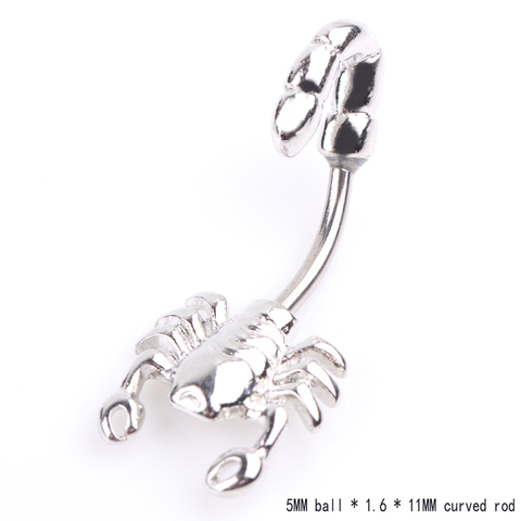 Simple Piercing Belly Button Buckle Ring Fashion Accessories Scorpion Shape Piercing  Buckle Ring Punk Body Jewelry Accessories ► Photo 1/4