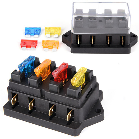 Car Vehicle Circuit Automotive Blade Car Fuse Accessory 4/6/8 Way Car Circuit Fuse Box Varied Way Flat Plate Fuse Box ► Photo 1/6