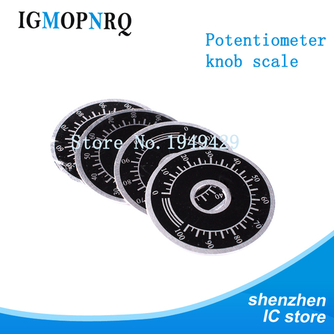 10PCS/LOT 0-100 WTH118 potentiometer knob scale digital scale can be equipped with WX112 TOPVR ► Photo 1/2