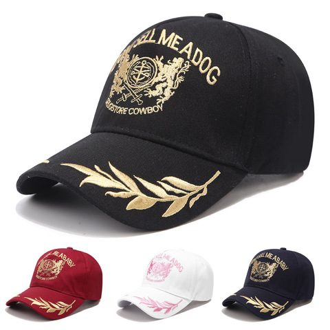 Men's British Hat Double Lion Embroidered Olive Branch Baseball Cap Retro Logo Summer Outdoor Sports Sun Hat Baseball Cap ► Photo 1/6