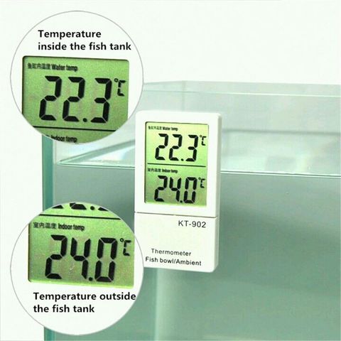 Mini Aquarium Thermometer LCD Digital Display Fish Tank Water Temperature Meter Fish Bowl Ambient Temp Gauge ► Photo 1/6