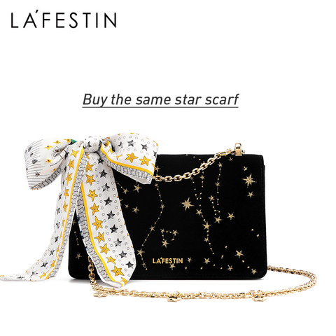 LA FESTIN spring and summer new fashion small fragrance chain female bag wild one-shoulder messenger starry sky small square bag ► Photo 1/6