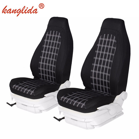 KANGLIDA Front Car Seat Cover Universal Black Compatible Bucket Seat Protector Polyester Sponge Material Interior Cover ► Photo 1/6