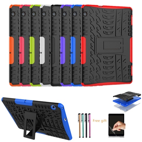 T5 Tablet Silicon+PC Cover for Huawei MediaPad T5 10 10.1 inch AGS2-W09 -L09 /L03/W19 case Shockproof Tablet Stand Case+pen+film ► Photo 1/6