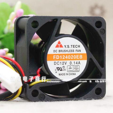 2pin 3pin mute FD124020EB 4CM cooling fan 40x40x20mm for Y.S Tech 12VDC 0.12A ► Photo 1/5