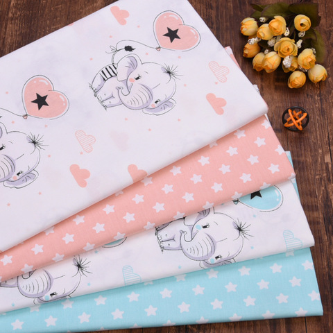 160cm*50cm Balloon elephant Newborn baby kids Cotton Fabric Printed Cloth Sewing Quilting bedding apparel dress patchwork fabric ► Photo 1/6