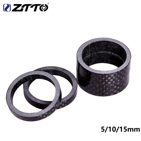 ZTTO 5pcs Ultra-Light Carbon fiber Bicycle Washer Mountain Road Bike Washers Spacer Gasket Fork Headset Parts 5mm 10mm ► Photo 1/6