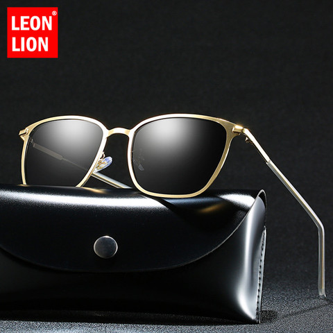 LeonLion Polarized Sunglasses Men Polarized Square Sunglasses Men Vintage Sun Glasses For Men Mirror Luxury Gafas De Sol Hombre ► Photo 1/6