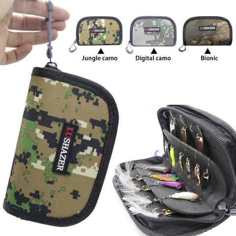 Portabale Fishing Lure Spoon Nylon Bag Spinner Metal VIB Sequin Bait Hard Shell Storage Carrying Case Fish Tackle Pesca ► Photo 1/6