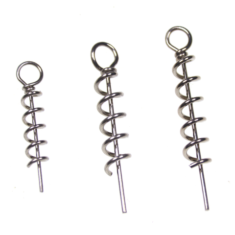 30pcs Stainless Steel Soft Bait Spring Lock Pin Fishing Bait Connector  Assist Worms Lure Hook Fishing Tackle Accessories ► Photo 1/6