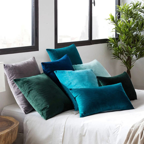 Super Soft Cushion Cover Velvet Pillow Cover For Sofa Living Room Housse De Coussin 45*45 Decorative Pillows Nordic Home Decor ► Photo 1/6