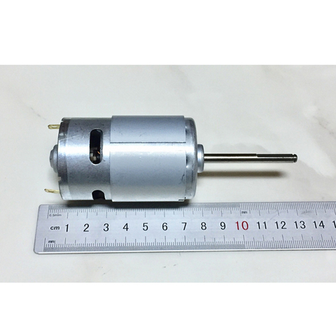 775 Carbon Brush DC Motor DC24V Long Axis D Axis Medium and Low Speed ​​High Torque Motor Mute Tool Motor Shaft Diameter 5mm ► Photo 1/3