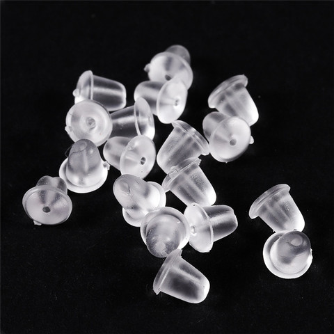 200pcs/lot Rubber Earring Back Silicone Round Ear Plug Blocked Caps Earrings Back Stoppers For DIY Parts Jewelry Findings Making ► Photo 1/6