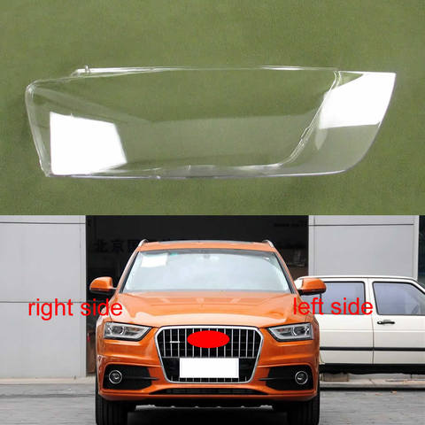 For Audi Q3 2010 2011 2012 2013 2014 2015 Headlight Transparent Lampshade Headlight Cover  Lamp Shade Headlamp Shell Glass ► Photo 1/6