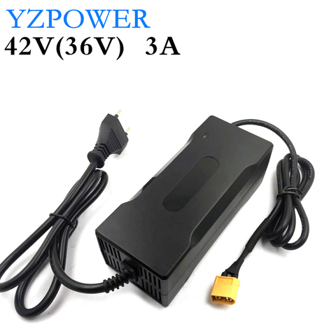 YZPOWER Lithium Battery Charger 42V 3A For 36V 3A Li-ion Li-poly Electric Scooter E-bike Battery Pack with LED and  fan ► Photo 1/6
