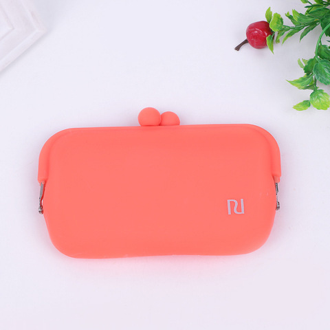 New Candy Color Rubber Silicone Coin Pouch Purse Wallet Glasses Cellphone Cosmetic Coin Bag Case For Women Girls ► Photo 1/5