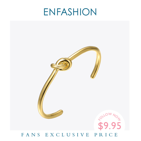 ENFASHION Wholesale Knot Cuff Bracelets Gold Color Manchette Bangle Bracelet For Women Armband Fashion Jewelry Pulseiras B4286 ► Photo 1/6