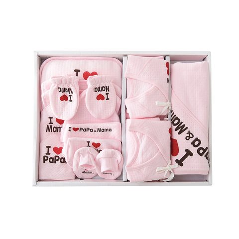 15 PCS Unisex I Love Papa Mama Baby Girl Boy Clothes Sets Cotton Baby Gift Package Newborn Supplies Clothes Roupas de bebe ► Photo 1/6