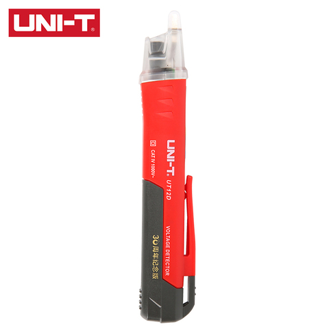 UNI-T UT12D Voltage Sensitivity Electric Compact Pen AC Voltage Range 24V~1000V NCV Two-color Indicator Light CAT IV 1000V ► Photo 1/5