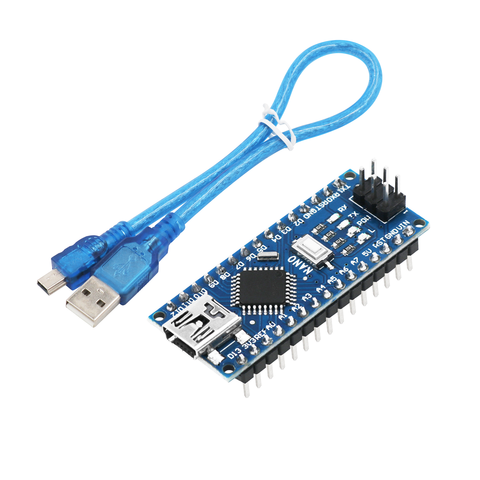 Nano 3.0 ATmega328P 5V 16Mhz Controller Board Compatible for Arduino Nano CH340 USB Driver MINI USB Nano V3.0 with Cable ► Photo 1/6