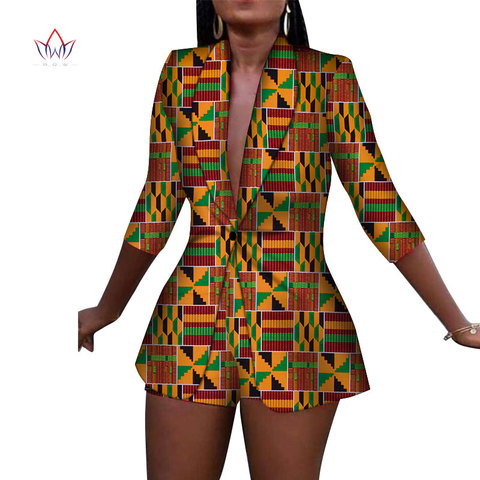 New Women Suit and Short Pants Sets Bazin Riche African Clothes 100% Cotton Print 2 Pieces Sets Women African Clothing WY3492 ► Photo 1/6