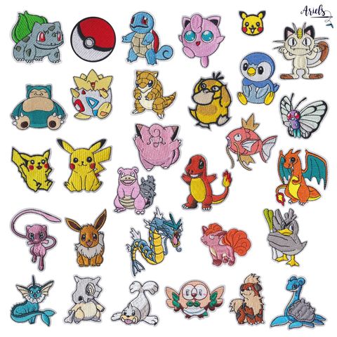 Pokemon Cloth Patch Pikachu Clothes Stickers Sew on Embroidery Patches  Applique Iron on Clothing Cartoon DIY Garment Decoration - Price history &  Review, AliExpress Seller - Uniqueme Party Store