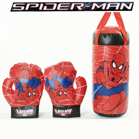 Anime Spiderman Figure Toy Gloves Sandbag Suit Kid's Gifts Boxing Spider Man Outdoor Sports Toys For Parent child Interaction ► Photo 1/6