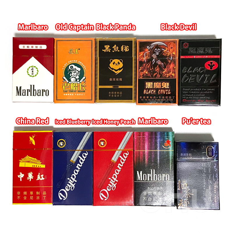 NEW 10 flavor Black devil Tea Cigarette Fine Tea Herbal Cigarettes