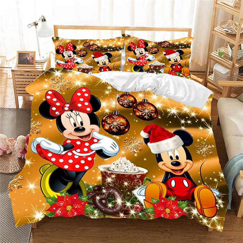 Home Textiles Minnie Mouse cartoon style bedding set cover bed Kids 2018 New 