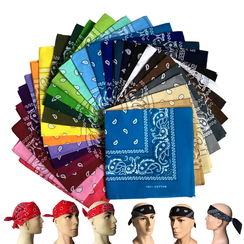 Cotton Paisley Bandana Headscarf Cashew Flower Scarf Hip Hop Headband Square Scarf Handkerchief for Women Men ► Photo 1/6