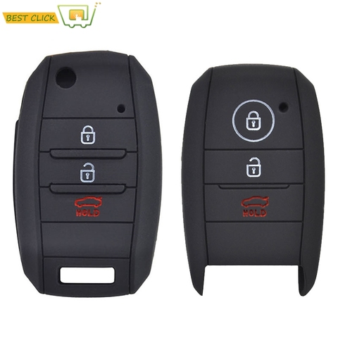 FIT FOR KIA OPTIMA 2016 SPORTAGE 2014 2015 SORENTO SOUL 2013 RIO FORTE CERATO CARENS K3 K5 SILICONE KEY COVER REMOTE CASE HOLDER ► Photo 1/6