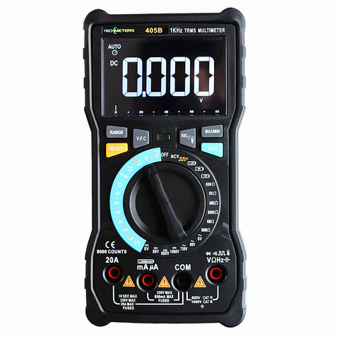 RICHMETERS 20A Big Digital Multimeter 8000 Counts Black Screen NCV AC/DC Voltage Current Ohm Temperature RM405A ► Photo 1/4