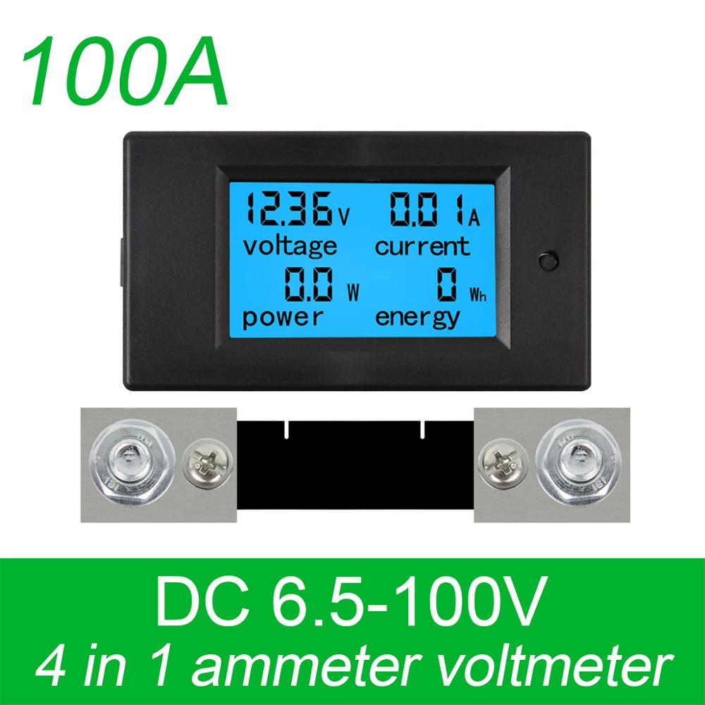 100A LCD Digital Volt Watt Current Power Meter Ammeter Voltmeter Meter+Shunt New 
