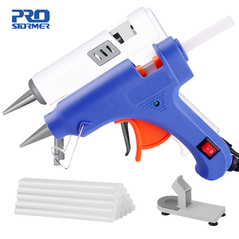 Hot Glue Gun 20W High Melt Temperature Heater Repair Tool Hot Bracket Mini Gun 7mm Glue Stick Optional Base by PROSTORMER ► Photo 1/6