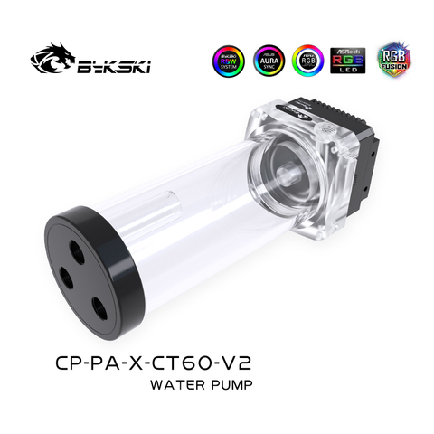 Bykski CP-PA-X-CT60-V2 DDC Pump Cylindrical Reservoir RGB Tank 60MM Diameter 60/100/150/200mm Water Cooling Case Heatsink ► Photo 1/5