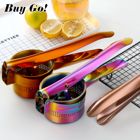 1xStainless Steel Manual Fruit Pomegranate Squeezer Orange Lemon Juicer Hand Press Kitchen Tools Potato Masher Ricer Maker Tool ► Photo 1/6