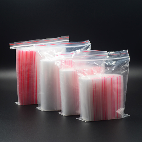 100pcs/pack Small Zip Lock Plastic Bags Reclosable Transparent Bag Shoe Bag Vacuum Storage Bag Poly Clear Bags Thickness 0.08mm ► Photo 1/6