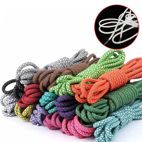1Pair 80/100/120/140/cm Fluorescent Shoelaces For Sneakers  Fluorescent Reflective Round Rope Shoes Lace Light Shoelaces ► Photo 1/6