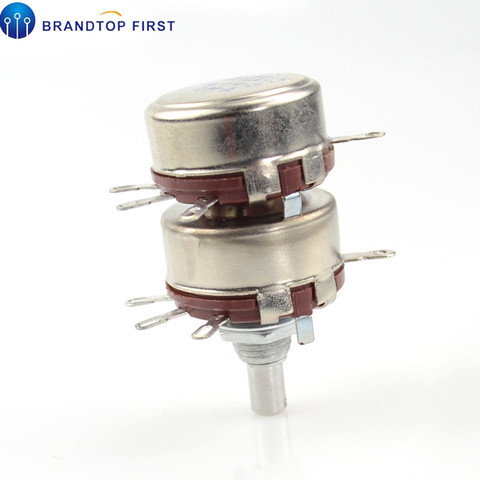 Double Carbon Potentiometer WTH118 WTH-3 1K 2K2 4K7 10K 220K 470K 680K 1M switch ► Photo 1/6