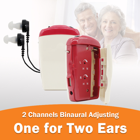 2 Channels Digital Binaural Adjusting Super Power Body Worn BW Hearing Aid Pocket Hearing Aids ► Photo 1/6