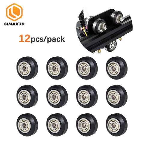 3D Printer Parts 6/12pcs CNC Openbuilds Plastic Wheel POM For 3D Printer kit Roller Bearing Groove Guide Round Gear Wheel Pulley ► Photo 1/6